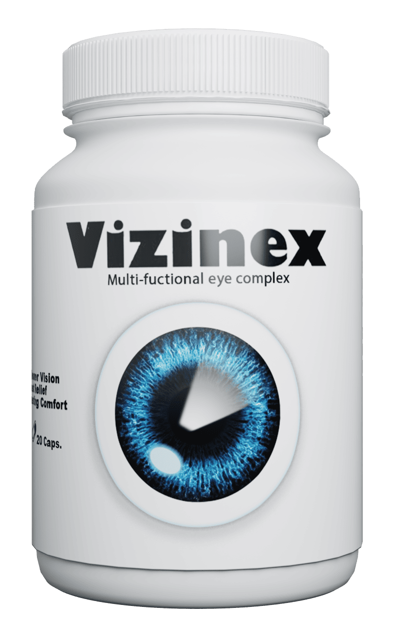 Vizinex — frasco de cápsulas para la salud ocular